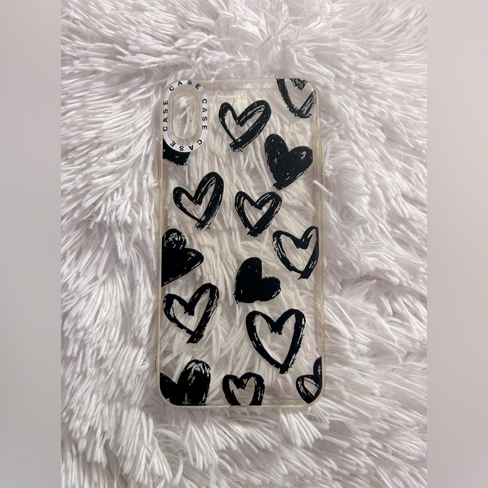 black heart iphone xs max phone case